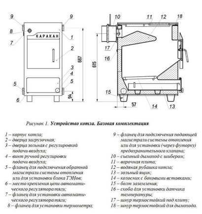 Котел твердотопливный КАРАКАН 14 ТПЭ3