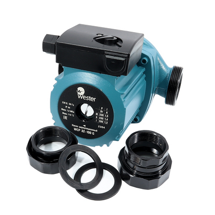 Насос циркуляционный Wester WCP32-100G (с гайками)