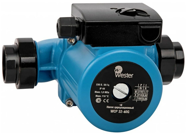 Насос циркуляционный Wester WCP32-100G (с гайками)